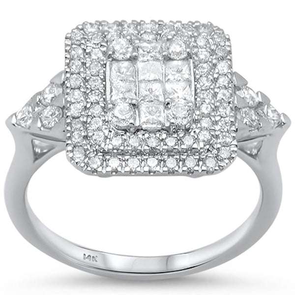 1.07ct 14kt White Gold Diamond Engagement Ring - 02SN28
